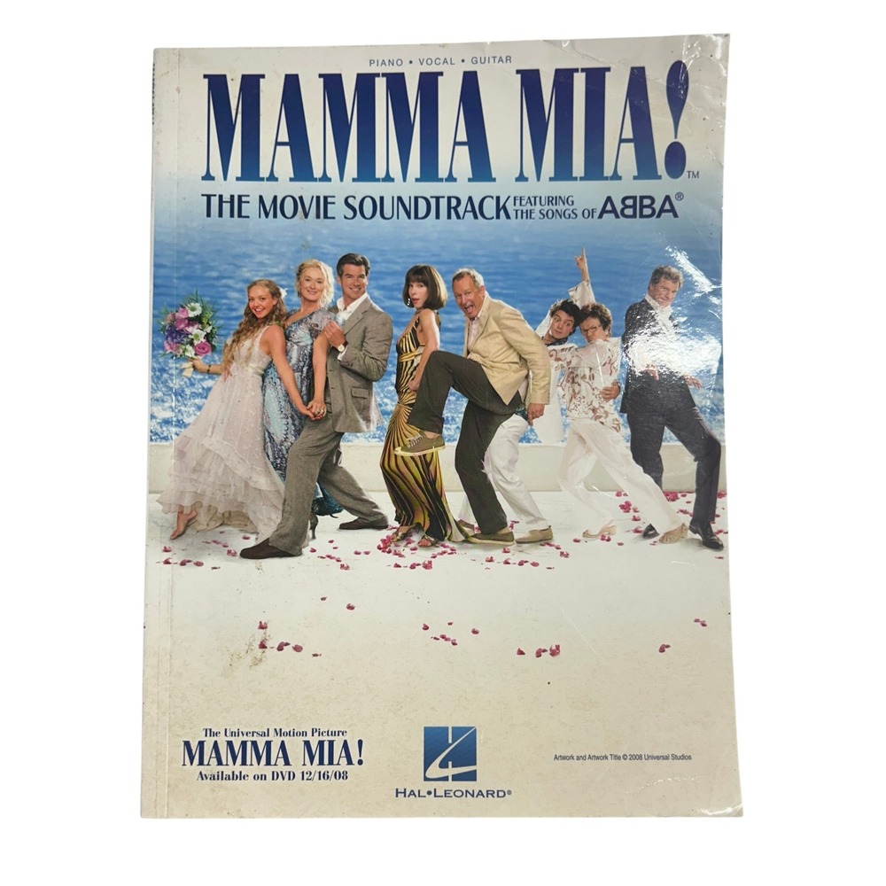 Mamma Mia Movie Soundtrack ABBA Piano Vocal Guitar Sheet Music Songbook